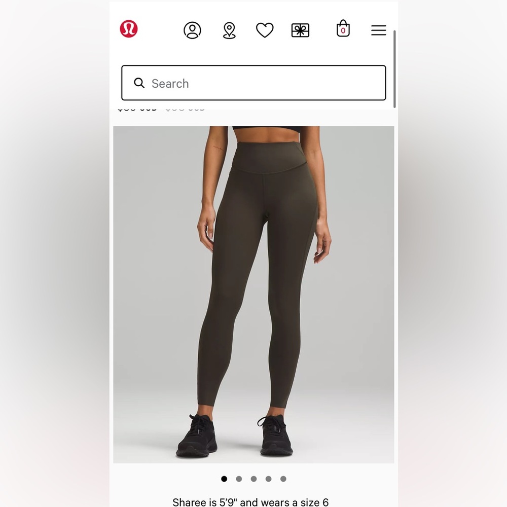 Dark Olive green lululemon legging Base Pace High-Rise Tight 28